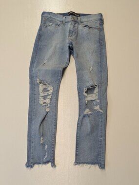Express Jeans Distressed Mid-Rise Ankle Legging Size 2R